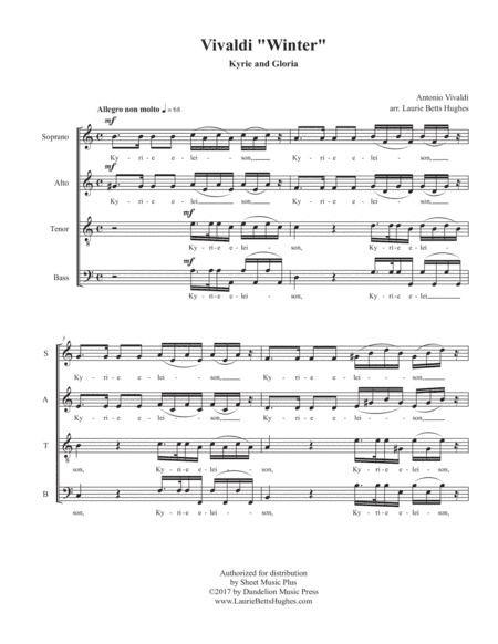 Vivaldi "Winter:" Kyrie and Gloria (arr. Laurie Betts Hughes)