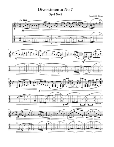 Divertimento No.7 -Beautiful things Op.4 No.8
