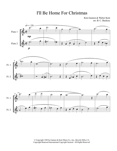 I'll Be Home For Christmas (arr. B. C. Dockery)