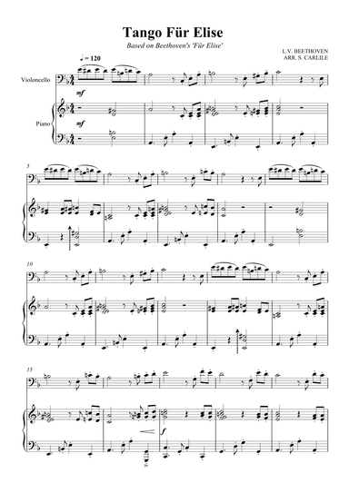 Tango Fur Elise (Based on Beethoven's Für Elise) (arr. SCMusic)