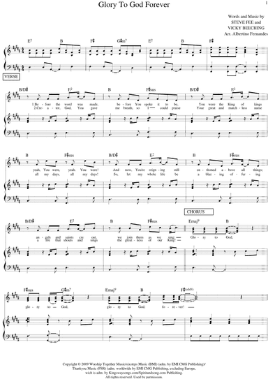 Glory To God Forever (arr. Albertino Fernandes)