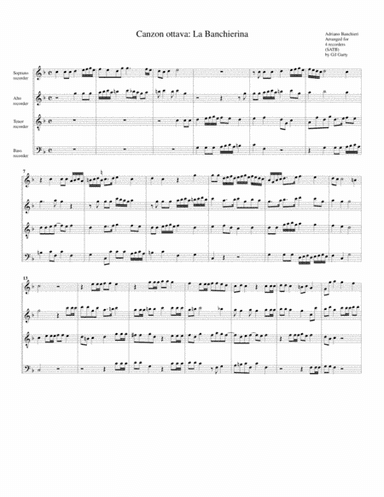 Canzon no.8 a4 (1596) (arrangement for 4 recorders) (arr. Gil Garty)