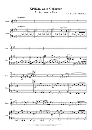 All In Love Is Fair (arr. Kevin P Holdgate)