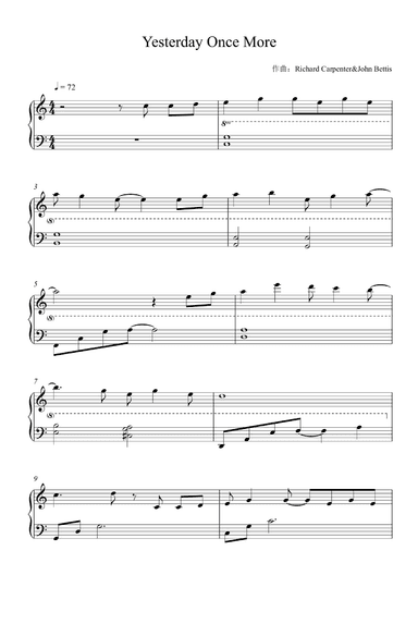 Yesterday Once More (arr. John Bettis)