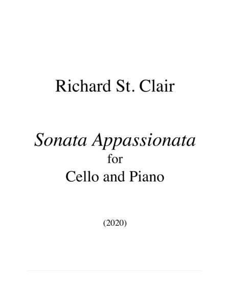 Sonata for Cello and Piano ("Appassionata") (2020) [Part Included]