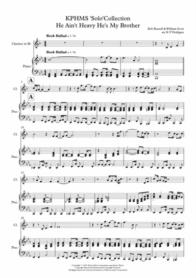 He Ain't Heavy, He's My Brother (arr. Kevin P Holdgate)