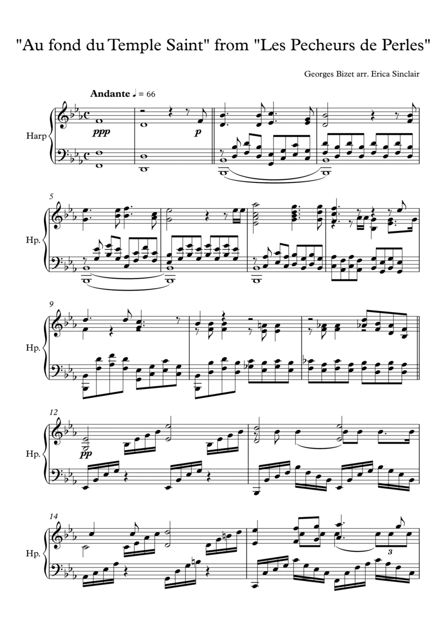 Au Fond du Temple Saint (The Pearlfishers) (arr. Erica Sinclair)