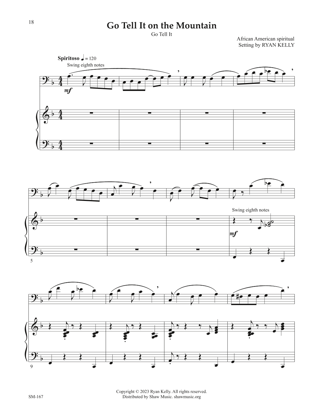 Go Tell It on the Mountain (trombone, piano) (arr. Ryan Kelly)