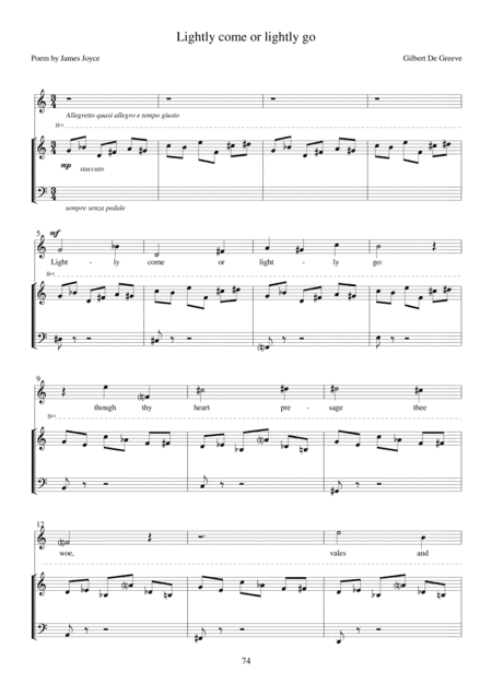 25. Lightly Come - 36 Songs on Poems by James Joyce
