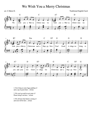 We Wish you a Merry Christmas (arr. Cynthia Marie Dillard)