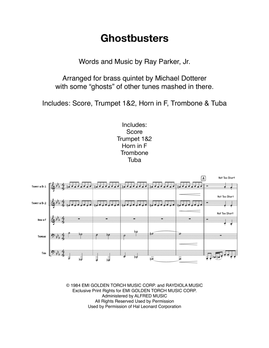Ghostbusters (arr. Michael Dotterer)