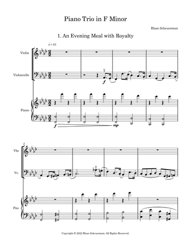 An Evening Meal with Royalty - 1st Movement