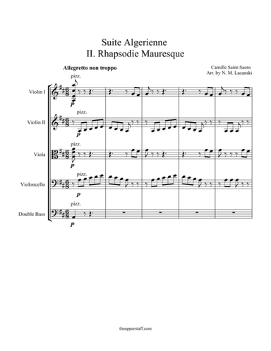 Suite Algerienne II. Rhapsodie Mauresque (arr. Nick Lacanski)