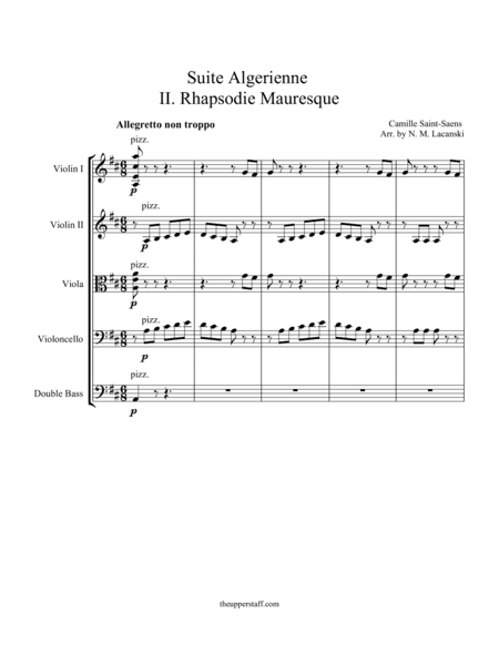 Suite Algerienne II. Rhapsodie Mauresque (arr. Nick Lacanski)