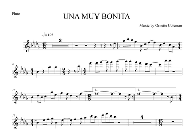 Una Muy Bonita (arr. The Sheet Music Library)