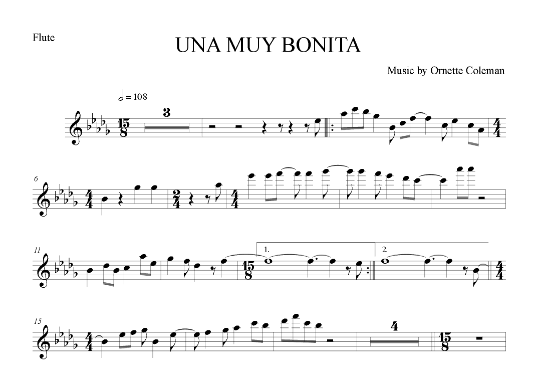 Una Muy Bonita (arr. The Sheet Music Library)