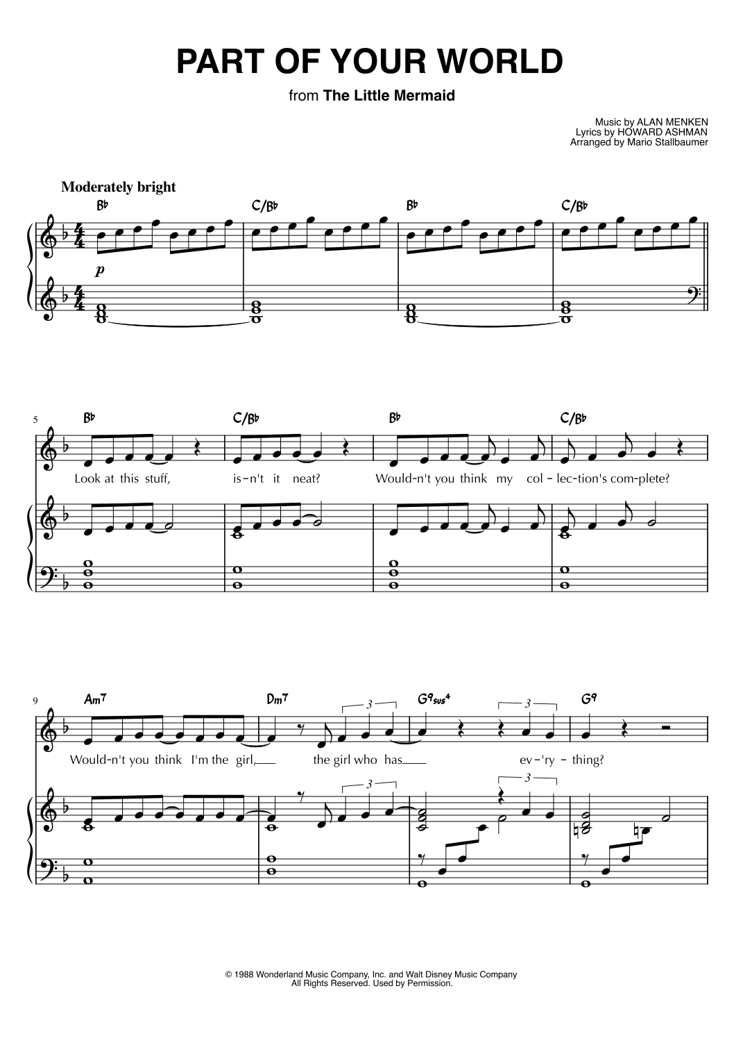 Part Of Your World (arr. Mario Stallbaumer)