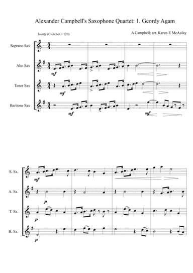 Alexander Campbell's Saxophone Quartet, 1st movement, Geordy Agam