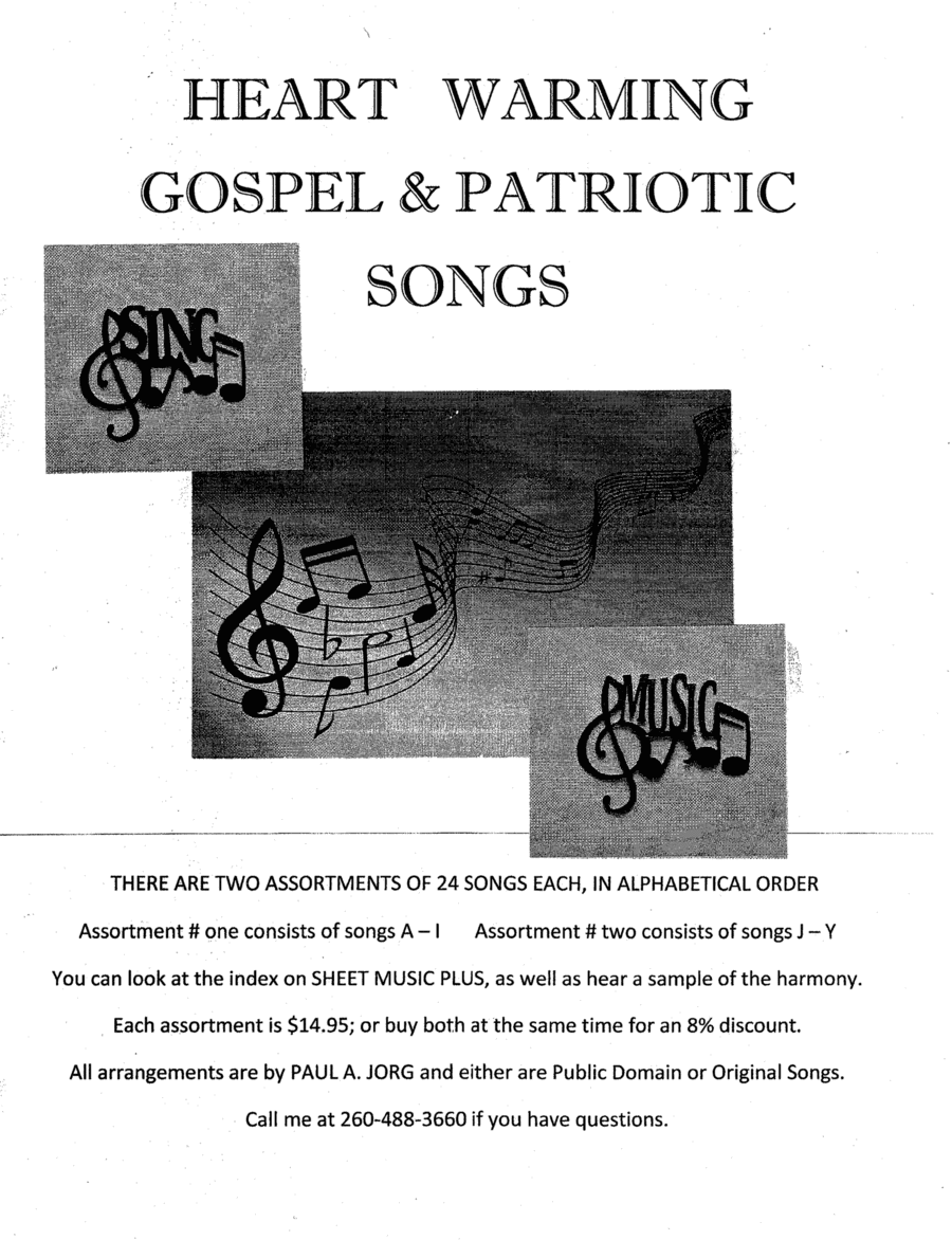 HEART WARMING GOSPEL AND PATRIOTIC SONGS # ONE (arr. Paul A. Jorg)