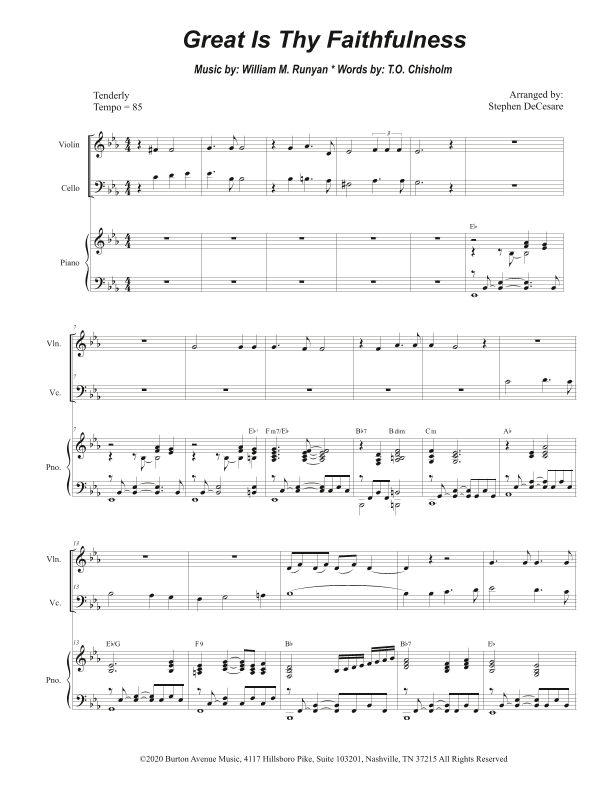 Great Is Thy Faithfulness (arr. Stephen DeCesare)