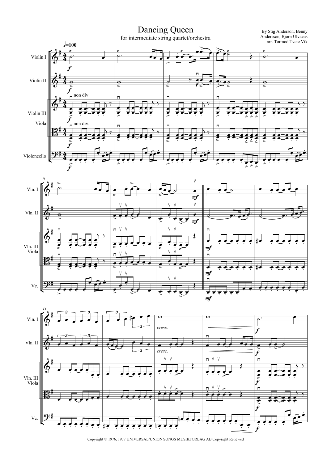 Dancing Queen (arr. Tormod Tvete Vik)
