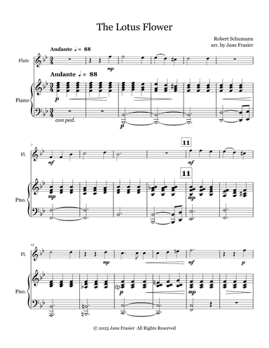 The Lotus Flower (arr. Jane Frasier)