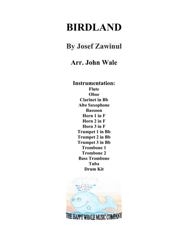 Birdland (arr. John Wale)