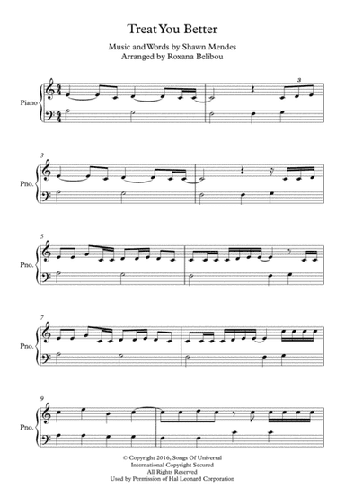 Treat You Better (arr. Roxana Belibou)