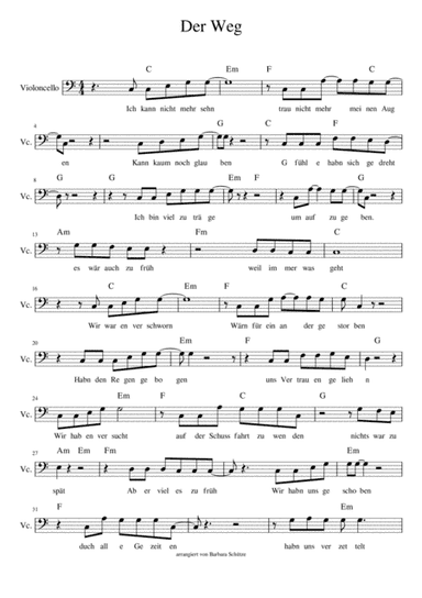 Der Weg (arr. Barbara)