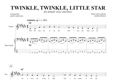 Twinkle Twinkle Little Star (arr. Art.o Artaud)