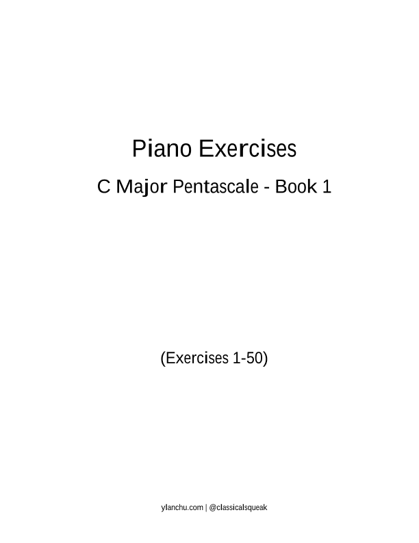 Beginner Piano Exercises - Sight Reading C Major Pentascale Book 1 (Digital PDF Download)
