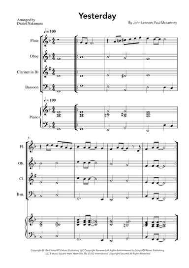 Yesterday (arr. Daniel Nakamura)