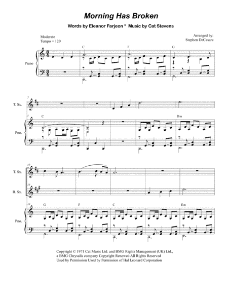 Morning Has Broken (arr. Stephen DeCesare)