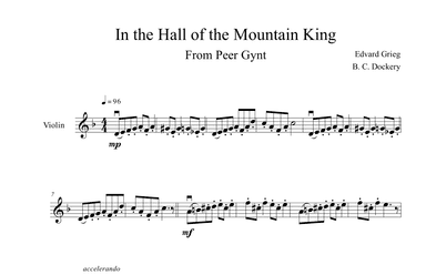 In the Hall of the Mountain King (Violin Solo) (arr. B. C. Dockery)