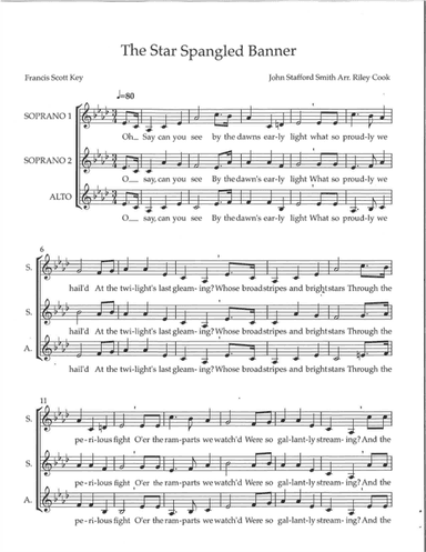 The Star Spangled Banner (arr. Riley Cook)
