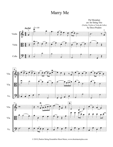 Marry Me (arr. Dave Prudon)