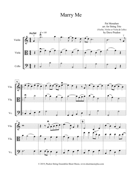 Marry Me (arr. Dave Prudon)