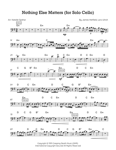 Nothing Else Matters (arr. Natalie Spehar)