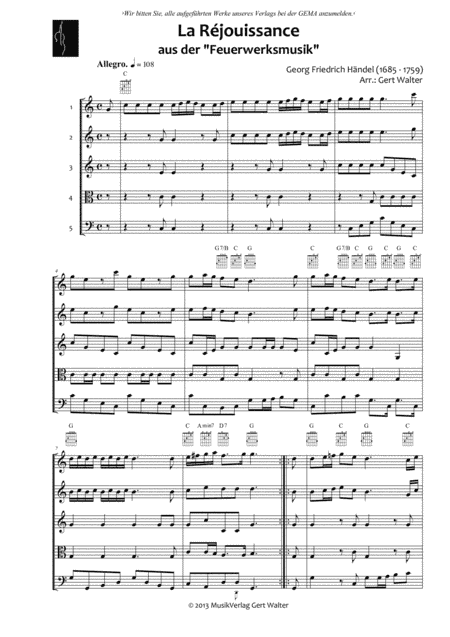 La Réjouissance (arr. Gert Walter)