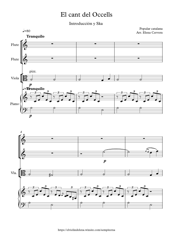 El can't dels Occells Ska (arr. Elena Cervera)