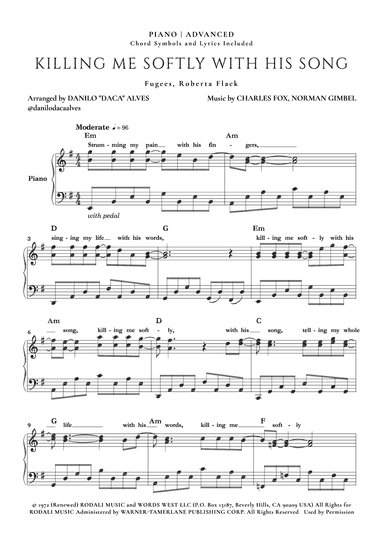 Killing Me Softly With His Song (arr. Danilo "Daca" Alves)