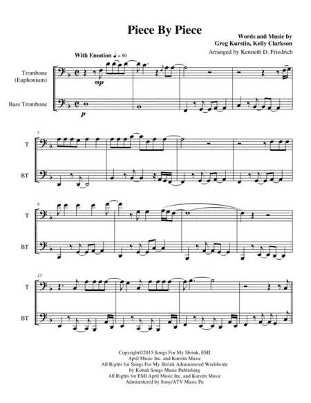 Piece By Piece (arr. Kenneth D. Friedrich)