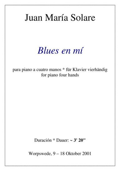 Blues en mi [piano 4 hands]