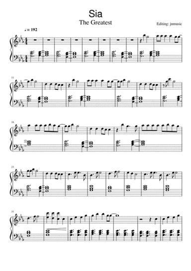 The Greatest (arr. Published by Leonardo Rosa)