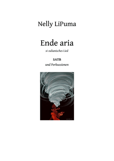 Ende aria for SATB and percussions opt.
