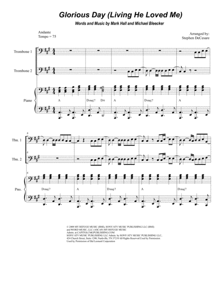 Glorious Day (Living He Loved Me) (arr. Stephen DeCesare)