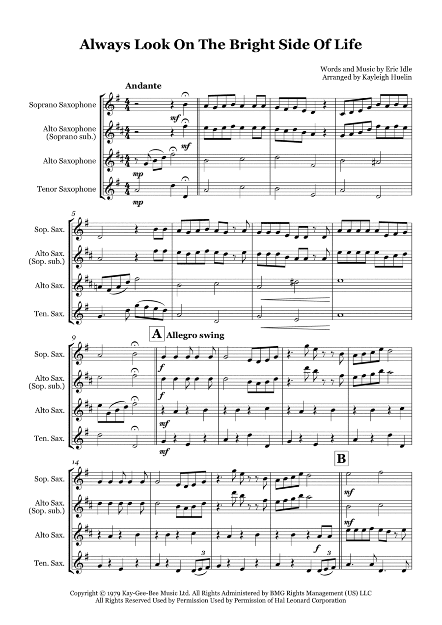 Always Look On The Bright Side Of Life (arr. Kayleigh Huelin)