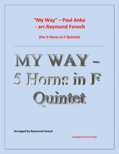 My Way (arr. Raymond Fenech)