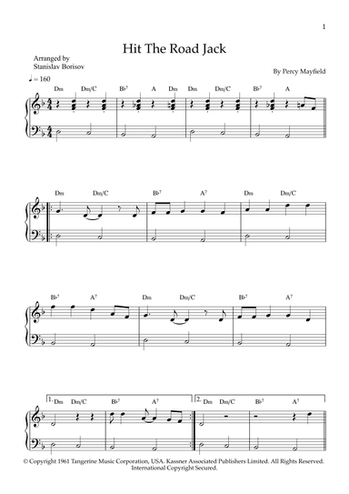 Hit The Road Jack (arr. Stanislav Borisov)