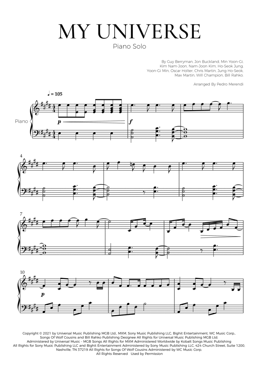 My Universe (arr. Pedro Merendi)